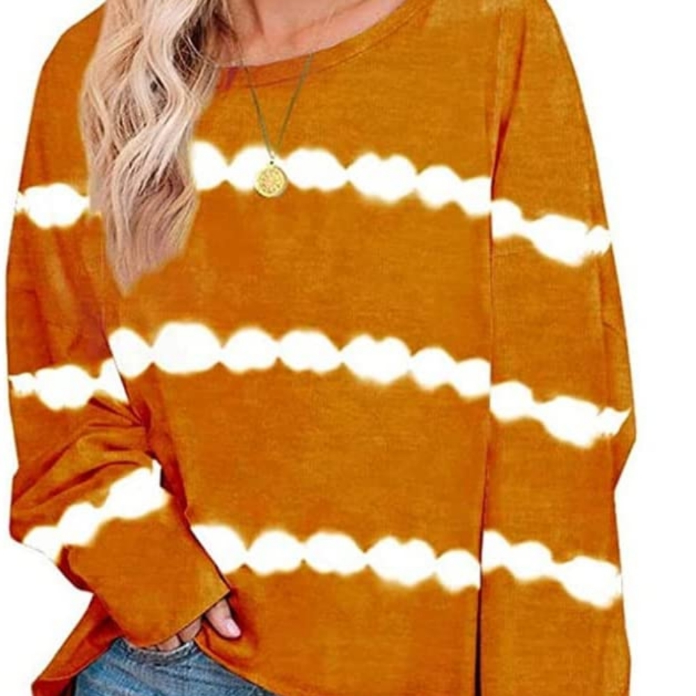 Women's Long Sleeve Fashion Casual Loose Tunic Tops Fall Warm T-shirt